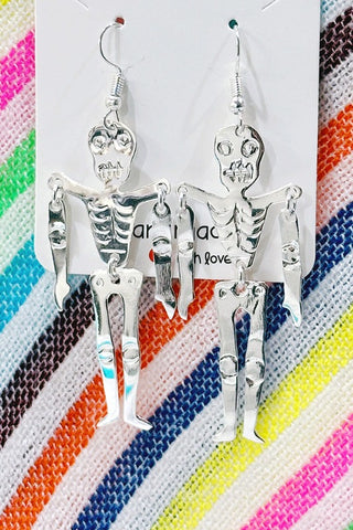 Get trendy with Day of the Dead Dancing Sterling Silver Skeleton Earrings - Earrings available at ShopMucho. Grab yours for $28 today!