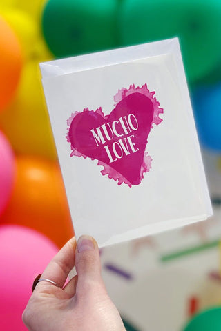 Get trendy with Mucho Love Greeting Card - Greeting Cards available at ShopMucho. Grab yours for $5 today!