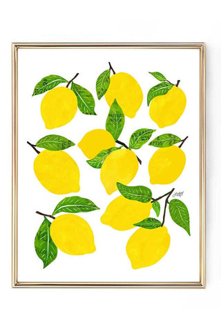 Get trendy with Lemons Illustration Collage - Art Print - Print available at ShopMucho. Grab yours for $24 today!