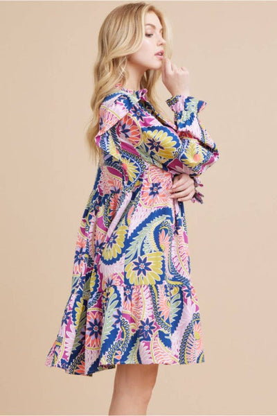 Get trendy with Paisley Printed Dress - Dresses available at ShopMucho. Grab yours for $60 today!