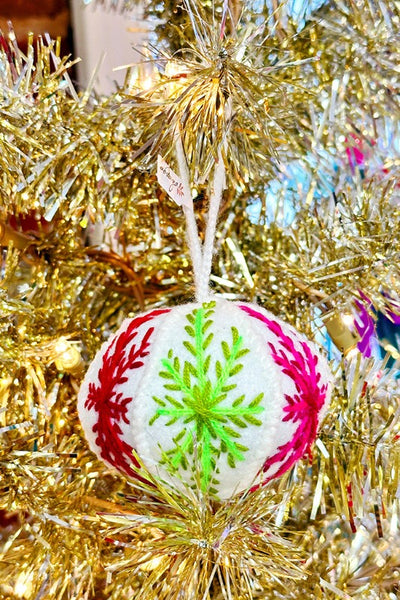 ShopMucho Embroidered Globe Ornaments