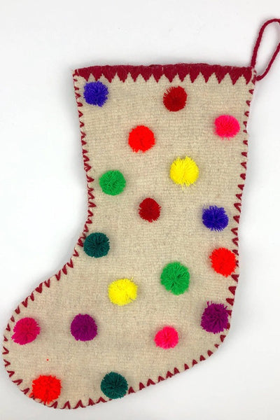 Get trendy with Rainbow Pom Christmas Stocking - Ornaments available at ShopMucho. Grab yours for $46 today!