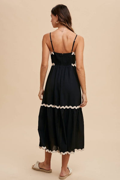 Get trendy with Scallop Trim Detail Maxi Dress - Dresses available at ShopMucho. Grab yours for $60 today!