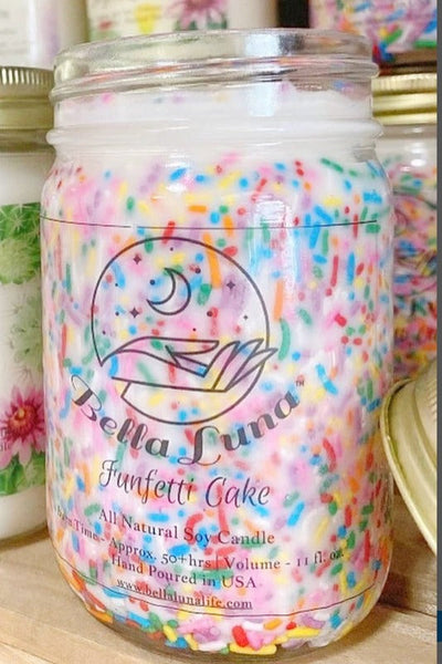 Get trendy with Funfetti Cake Soy Candle - Candles available at ShopMucho. Grab yours for $24 today!