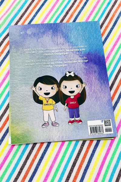 ShopMucho Emily in Tennessee and Emilia in Guayaquil Bilingual Children's Book