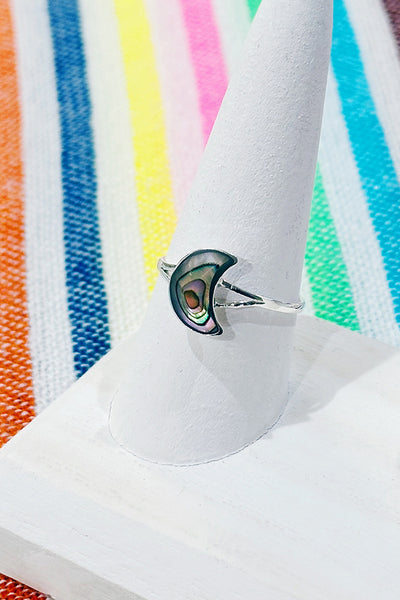 Blue Pacific Abalone Petit Inlay Rings - More Styles