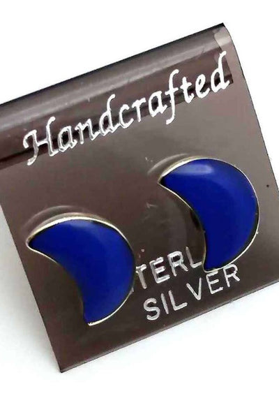 Sterling Silver Luna Stud Earrings