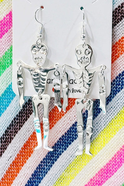 ShopMucho Day of the Dead Dancing Sterling Silver Skeleton Earrings
