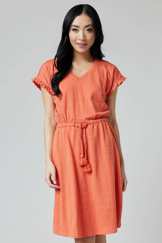Get trendy with Sunny Orange Dress with Tassel Tie - Dresses available at ShopMucho. Grab yours for $58 today!