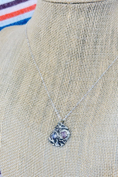 ShopMucho Spinel Gems Sterling Silver Necklace
