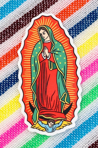 ShopMucho Virgin of Guadalupe Die Cut Vinyl Sticker