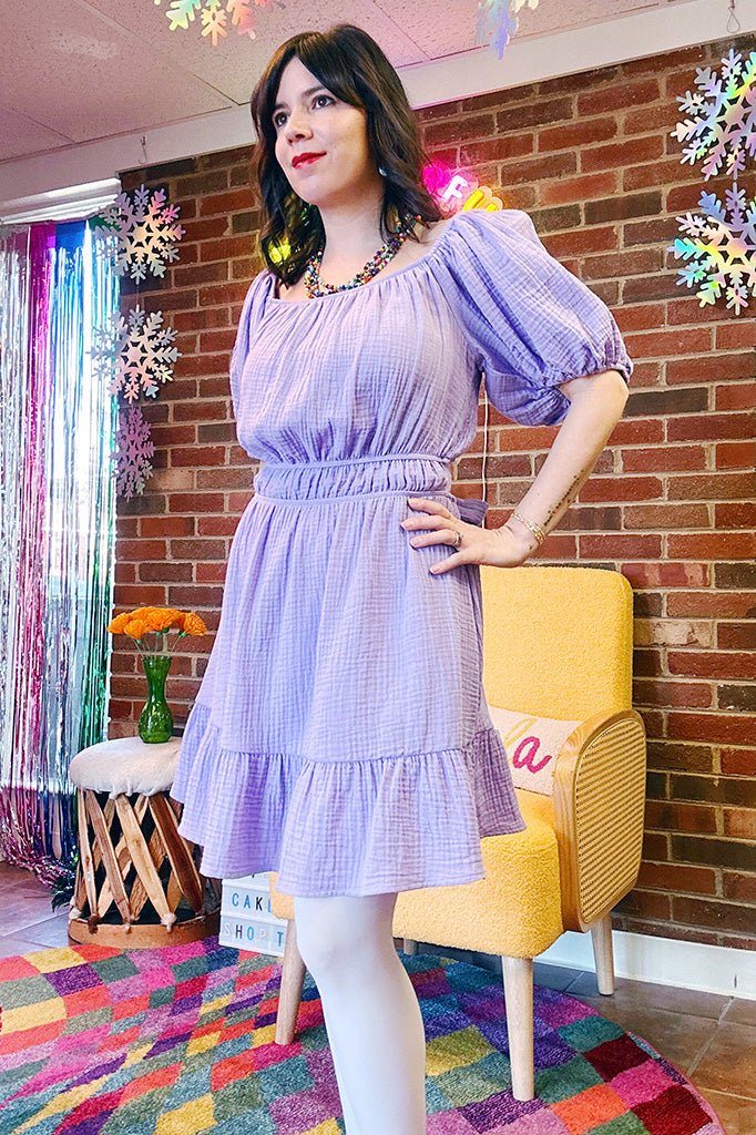 ShopMucho Lavender Mini Dress