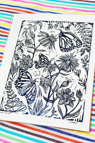 Get trendy with Garden Delights Relief Print - Print available at ShopMucho. Grab yours for $75 today!