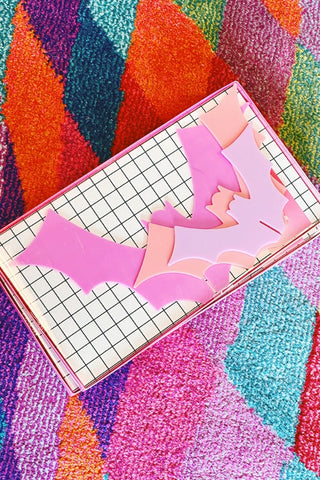 ShopMucho Acrylic Bat Set -Pink and Lavender 