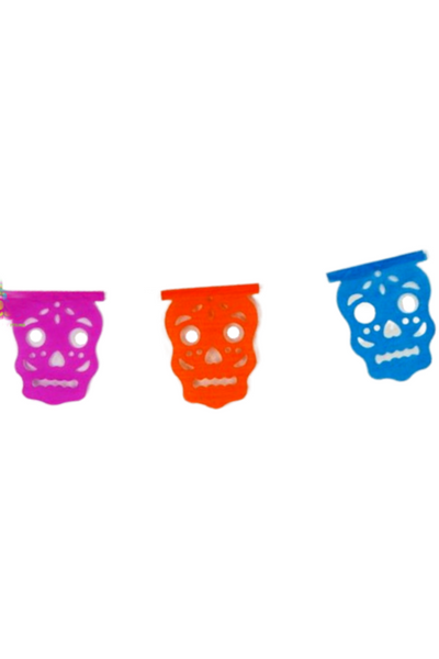 ShopMucho Mini Paper Cutout Sugar Skulls Banner