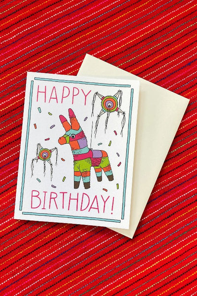 ShopMucho Piñata Happy Birthday Greeting Card