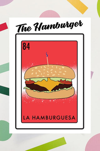 Get trendy with Memphis Poster Prints- The Hamburger - Print available at ShopMucho. Grab yours for $15 today!