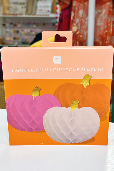 ShopMucho Pumpkin Honeycomb Decorations -Fall Decor 