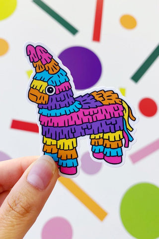 ShopMucho Colorful Piñata Die Cut Vinyl Sticker