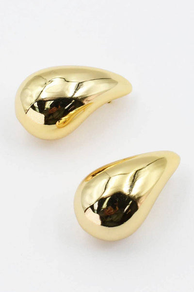 Get trendy with Teardrop Gold Stud Earrings - Earrings available at ShopMucho. Grab yours for $28 today!