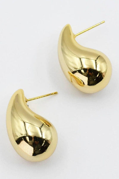 ShopMucho Teardrop Gold Stud Earrings