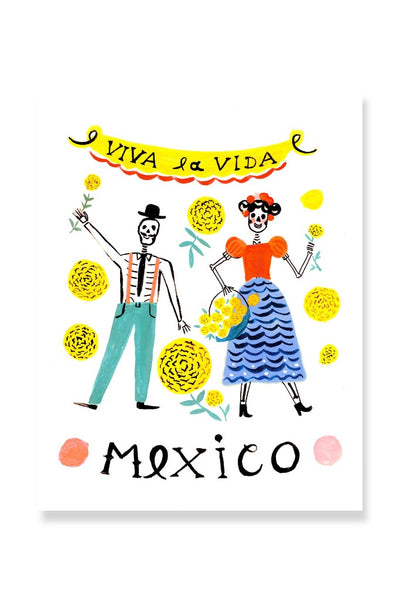 México Calaveras Día de los Muertos Postcard Print
