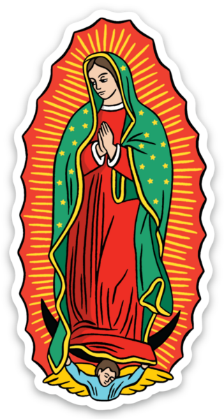 Virgin of Guadalupe Die Cut Vinyl Sticker