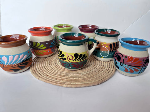 Get trendy with Coffee Mug Mexican hand painted CLAY, tea mug, taza para te - Mug available at ShopMucho. Grab yours for $22 today!