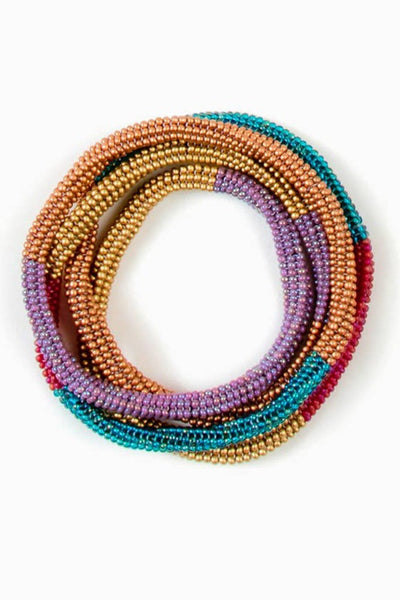 Get trendy with Colorblock Beaded Rope Necklace - Necklaces available at ShopMucho. Grab yours for $48 today!