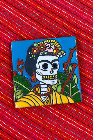 Get trendy with Artista Skeleton With Plants Decorative Tile - Decor available at ShopMucho. Grab yours for $10 today!