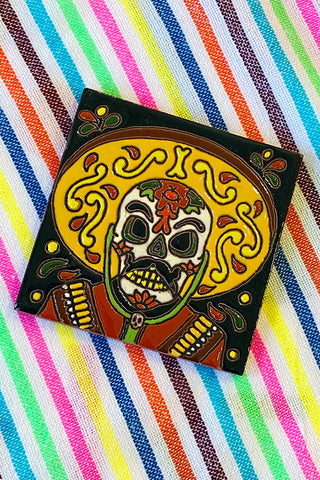 ShopMucho Skull Charro Ceramic Tile