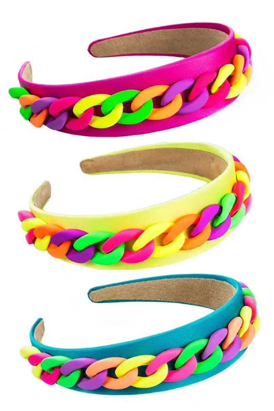 ShopMucho Neon Glam Chain Headband