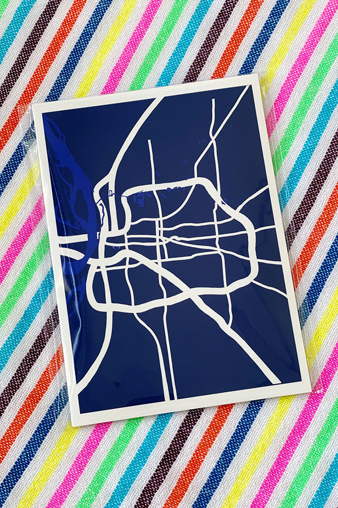 Get trendy with Memphis Highway Map Print- 5x7 - Print available at ShopMucho. Grab yours for $15 today!