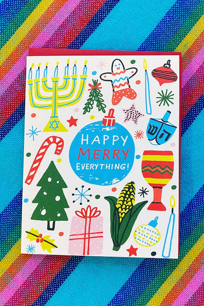 Get trendy with Happy Merry Everything Greeting Card - Greeting Cards available at ShopMucho. Grab yours for $5 today!