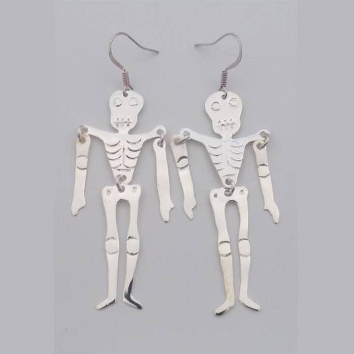 ShopMucho Day of the Dead Dancing Skeleton Earrings