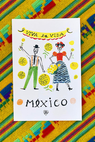 Get trendy with México Calaveras Día de los Muertos Postcard Print - Print available at ShopMucho. Grab yours for $4 today!