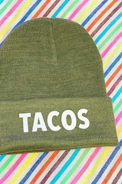 ShopMucho Tacos Sustainable Beanie Knit Cap
