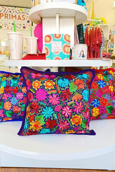 Get trendy with Fiesta Embroidered Floral Pillowcase - Pillows available at ShopMucho. Grab yours for $46 today!