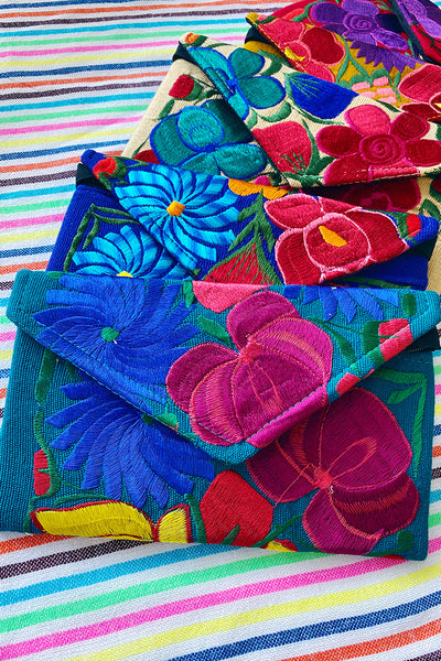 Get trendy with Embroidered Floral Crossbody Clutch- Small - Handbags available at ShopMucho. Grab yours for $28 today!