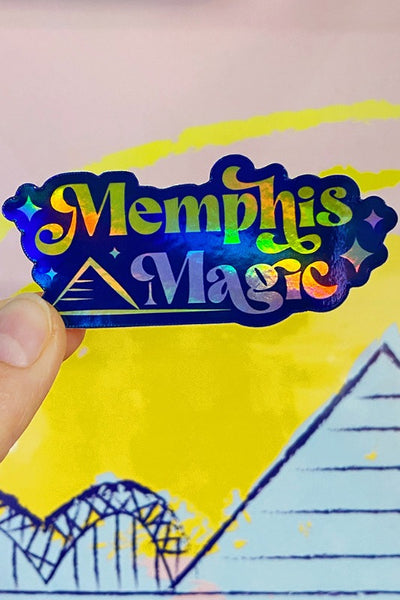 Memphis Magic Holographic Vinyl Sticker