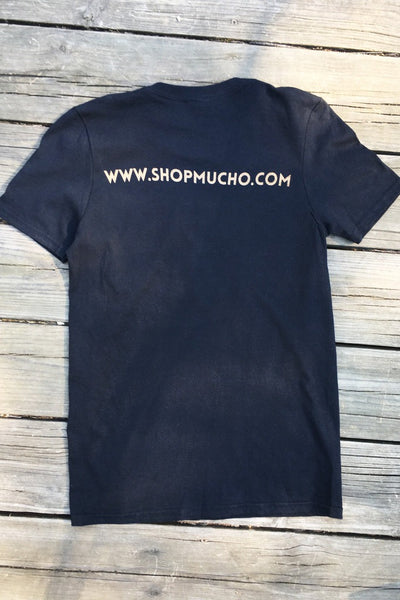 Get trendy with Mucho Logo T-Shirt - Tops available at ShopMucho. Grab yours for $10 today!