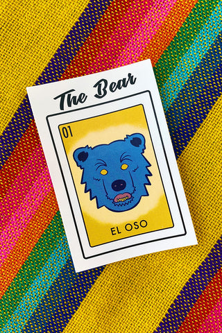 Memphis Loteria Vinyl Sticker- The Bear, EL Oso