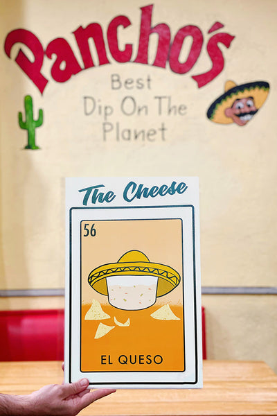 ShopMucho Memphis Loteria Poster Prints- the cheese