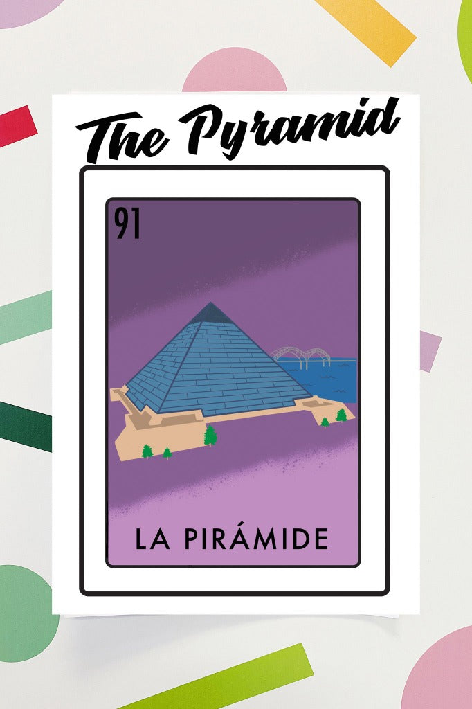 Get trendy with Memphis Poster Prints- The Pyramid - Print available at ShopMucho. Grab yours for $15 today!