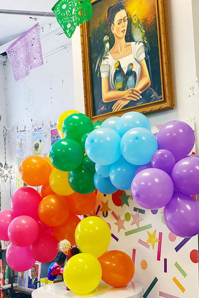 ShopMucho Rainbow Balloon Arch Kit - 60 Balloons- Assembled balloon garland for local Memphis Pick up!