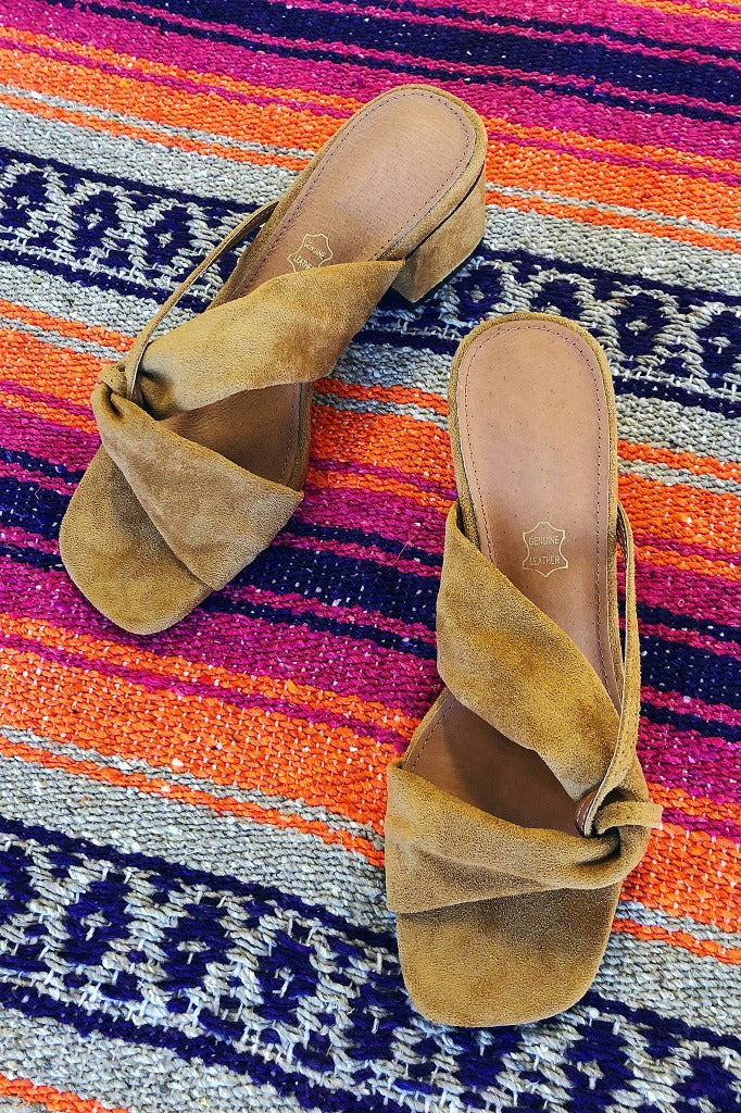 Get trendy with Faux Suede Squared Sandals - Shoes available at ShopMucho. Grab yours for $20 today!