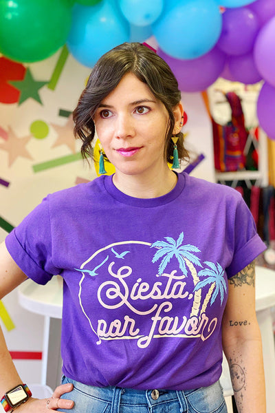 Get trendy with Siesta Por Favor Graphic Tee - Tops available at ShopMucho. Grab yours for $31 today!