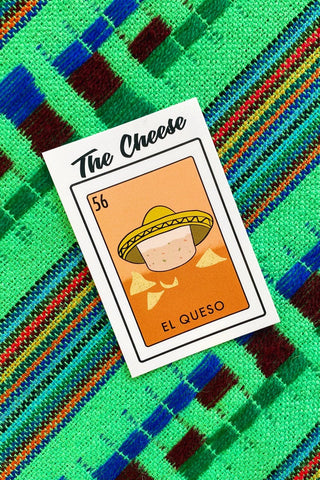 ShopMucho Memphis Loteria Sticker- El Queso, The Cheese