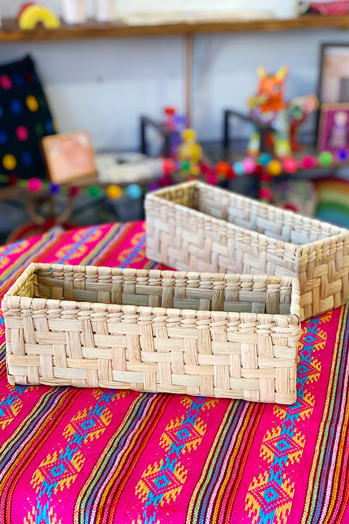 ShopMucho Mexican Palm Storage Basket